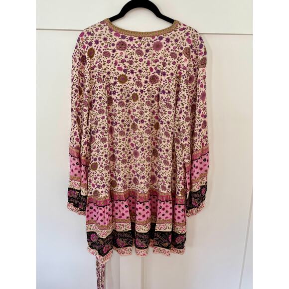 NEW Spell & The Gypsy Collective Lady Untamed Tunic Mini Dress Pink Floral - Picture 4 of 6